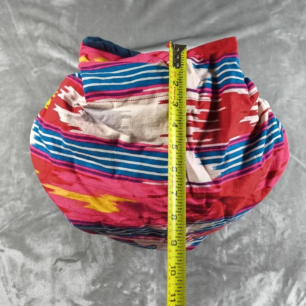 Fat Face Weekender Duffel Backpack Bag Ikat Stripe Pink Cotton Zip Travel Boho